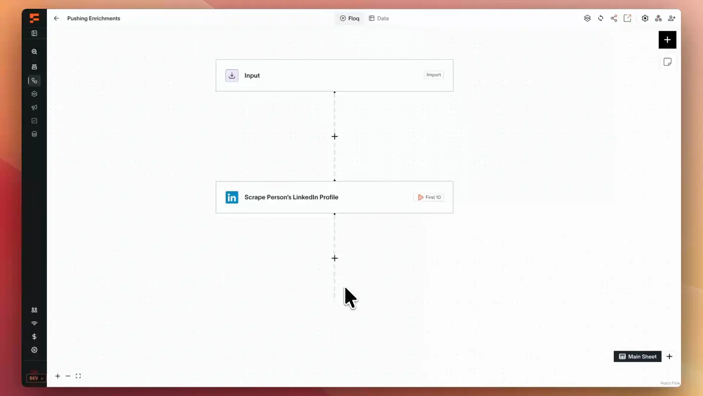 Adding a shortcut as a step: the Shortcuts tab in the node picker, the node's drawer with its input mapped to a parent variable, the grouped output columns, and Save